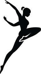 gymnastic black silhouette logo