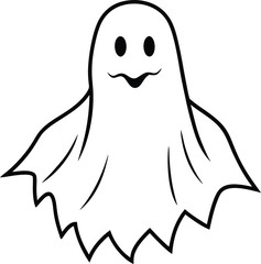 Fototapeta premium ghost halloween vector silhouette