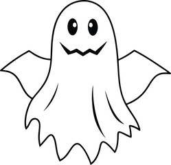 ghost halloween vector silhouette