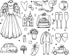  Black Silhouettes of 18 Unique Dragons in Various Poses