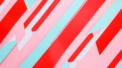 Naklejka premium Colorful Seamless Pattern with Arrows and Ribbons in Geometric Design