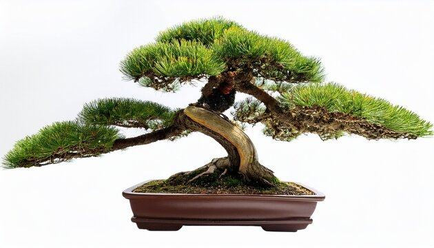 premna tree inprocess to bonsai on white background