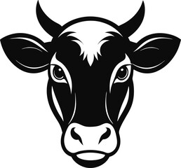 cow head clipart silhouette