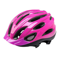 Fototapeta premium Pink bicycle helmet safety gear cycling head protection sports equipment