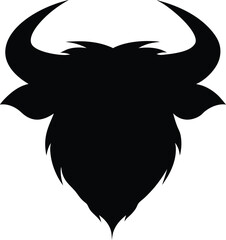 bold bull head silhouette