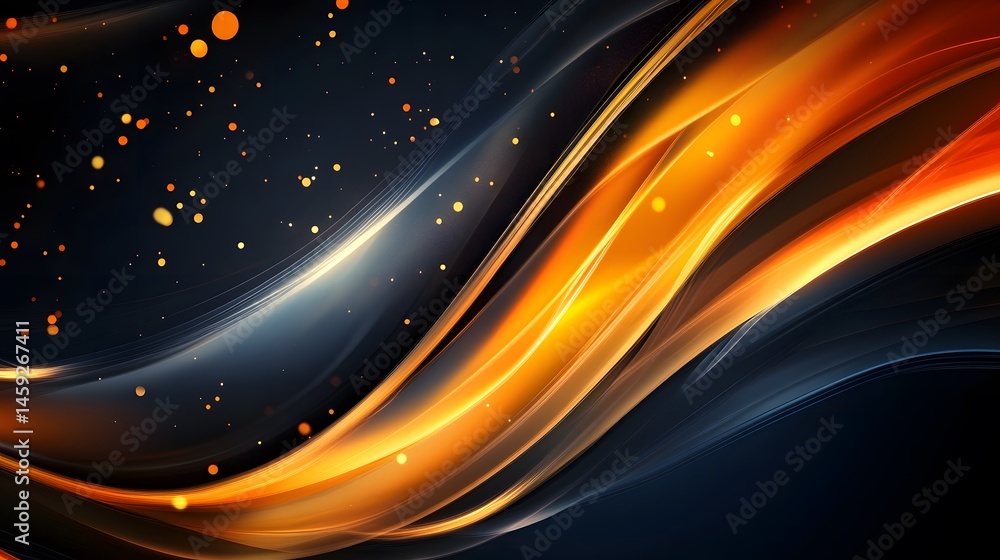 Poster futuristic abstract open space background with cosmic glow for sci-fi and tech art