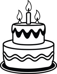 birthday cake silhouette