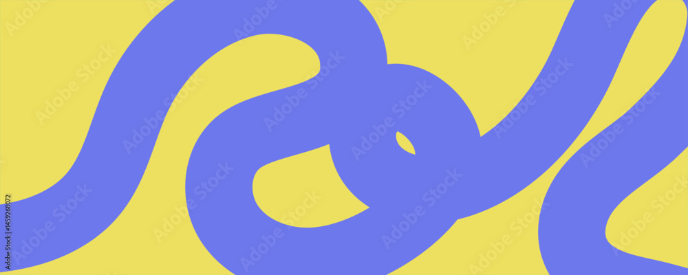 Fototapete abstract wavy lines pattern. horizontal background with dynamic curvy stripe, hand drawing wave line