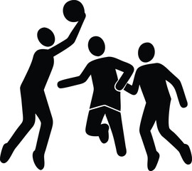 basketball players silhouette