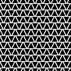 triangle Geometry seamless pattern. Vector graphic line illustration. Black and white abstract Banner, poster, wrapping paper, sticker, print, modern textile design.