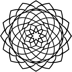 Fototapeta premium Timeless Mandala Circle Line Art