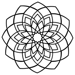 Obraz premium Timeless Mandala Circle Line Art
