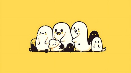 cute zombies, chibi doodle style