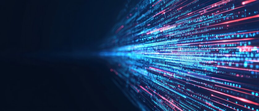 Abstract Digital Data Stream: Futuristic Technology Background