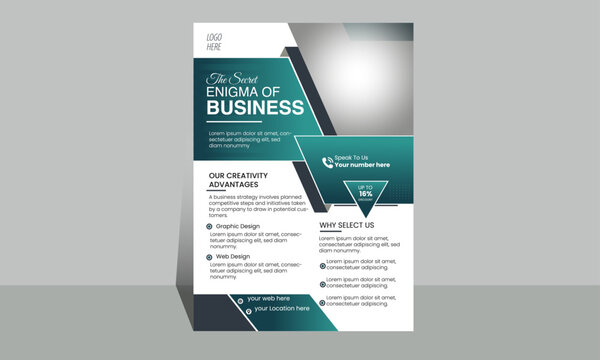 New Business Consulting Modern clean and minimalist creative corporate business flyer design template . 
