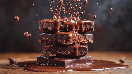 Chocolate Bar with Melting Chocolate