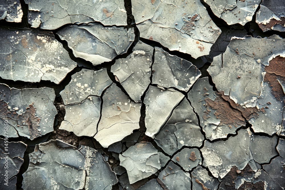 Poster cracked surface texture with intricate patterns and details.