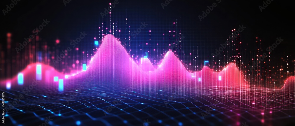 Poster abstract data visualization graph
