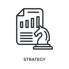 Strategy Icon Outline Style. Vector Illustration For Graphic Design