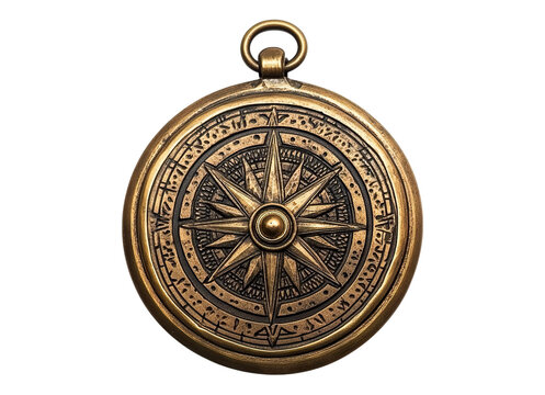 Vitage brass compass