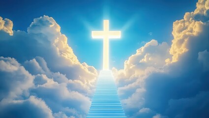 Cross and Stairway in the Sky
