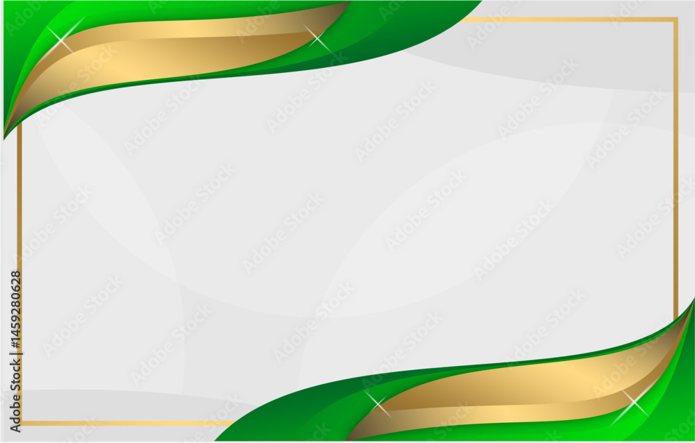 Poster abstract green vector design with a flowing wave pattern creates a vibrant business backdrop