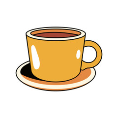 Cup icon, hot beverage. Vector tea, coffee drink