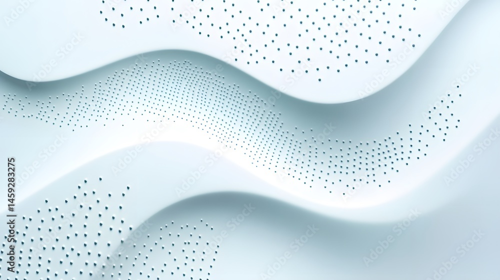 Aufkleber elegant white abstract background with flowing dot patterns for creative design