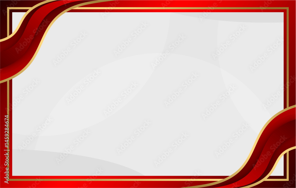 Aufkleber abstract red vector design with flowing ribbon waves and lines creates a vibrant business backdrop