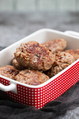 Homemade fried meatballs