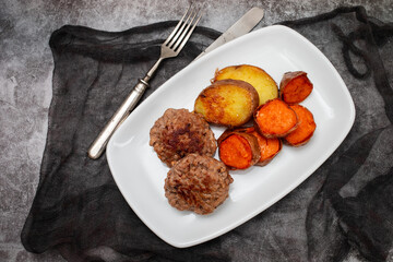 Homemade fried meatballs