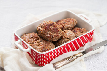 Homemade fried meatballs