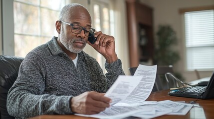 An insurance company agent explaining the claims process to a client over the phone, providing clear instructions on submitting necessary documents