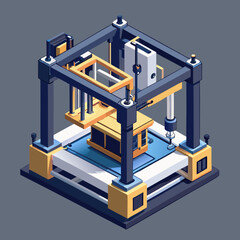 A 3D printer displayed on a clean white background, showcasing its modern design and technology.