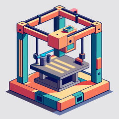 A 3D printer displayed on a clean white background, showcasing its modern design and technology.