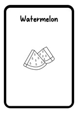 Coloring Fruit Flashcards 1 - watermelon (3)