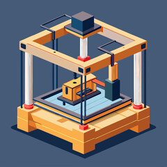 A 3D printer displayed on a clean white background, showcasing its modern design and technology.