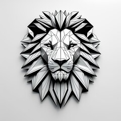 lion head geometric isolated