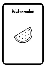 WATERMELON COLORING PICTURES