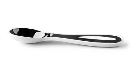 Black and white baby spoon.