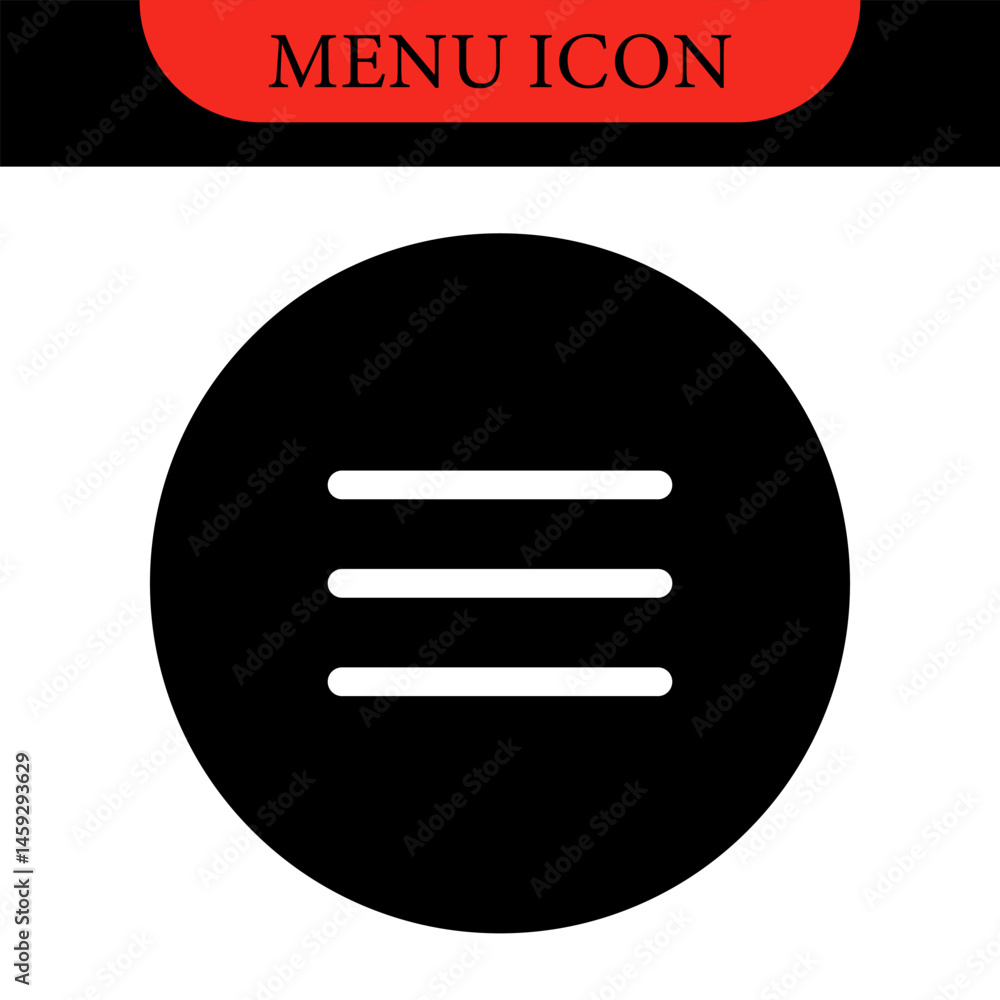Aufkleber menu ui design elements icons. set of hamburger menu buttons. website navigation icons for mobile ap