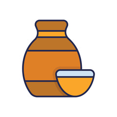 Rice Wine Sake Vector icon