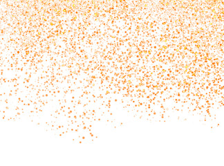 Gold glittering sparkles dust particles on transparent background