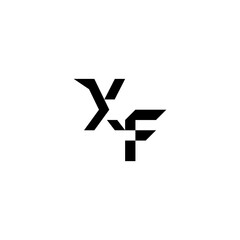 XF Alphabet cool minimalist logo Initial square concept sporty style monogram