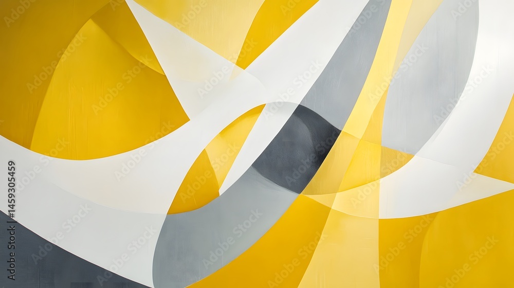 Poster contemporary abstract composition with intersecting geometric lines
