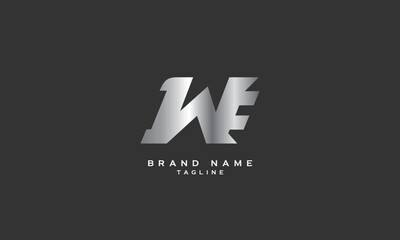 WE, EW, Abstract initial monogram letter alphabet logo design