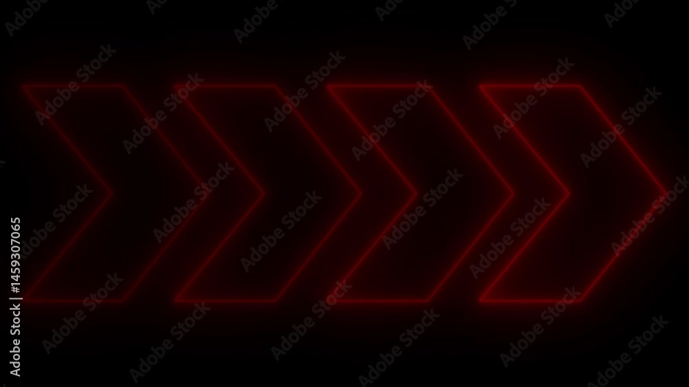Poster neon sign arrows animation. futuristic direction pointer. animation of glowing neon arrows. arrow lo