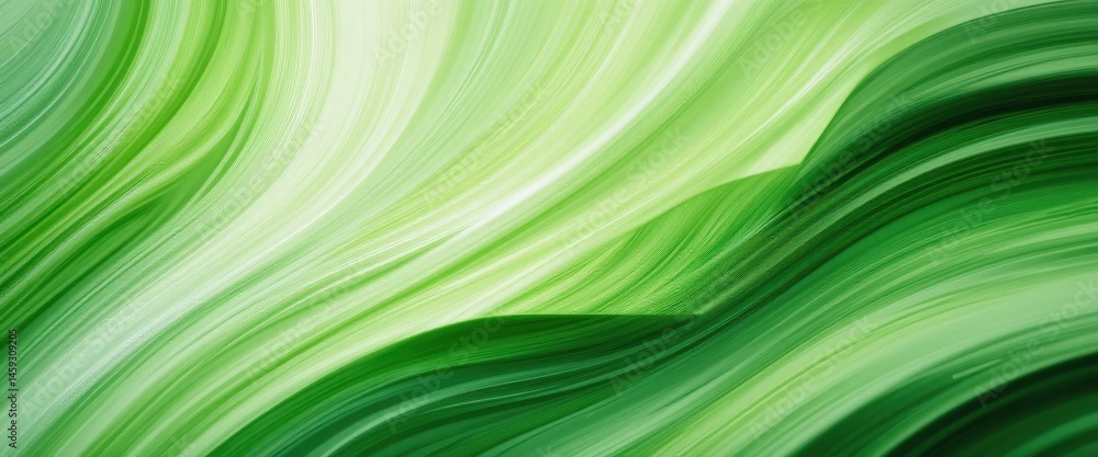 Aufkleber abstract green wave background swirling lines and textured design for spring and nature themes