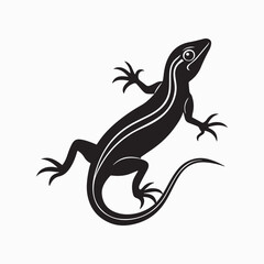 Naklejka premium green anole lizard vector