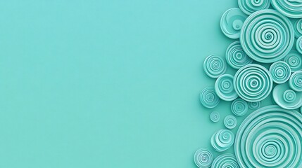 Teal circles abstract pattern